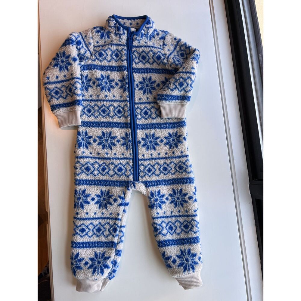 Carter's Size 24M Snowflake Fleece Snow Suit NWOT